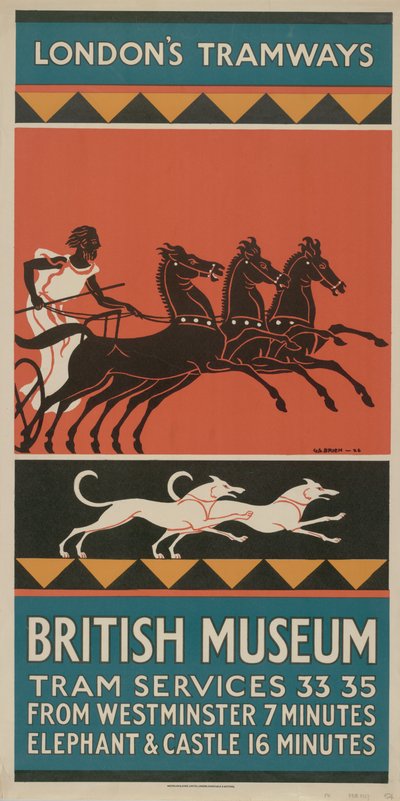British Museum, Tram Services 33, 35 by G. Stanislaus Brien